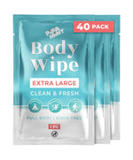 Shower Body Wipes, PiPA MiNT Individually Wrapped Personal Hygiene Body Wipes for Women and Men, Travel Essentials, After Gym, Camping Shower, Outdoors Sports, Adult Wipes No Rinse
